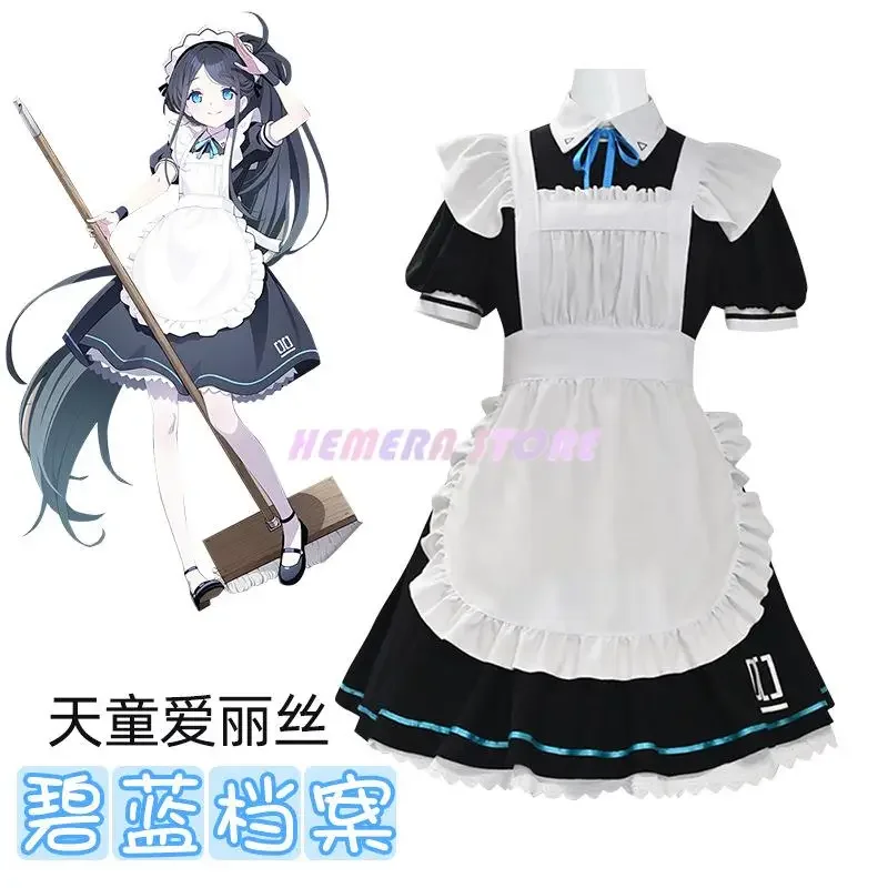 2025 New Game Blue Archive Anime Tendou Arisu Cosplay Costume Wig French Maid Lolita Skirt Woman Kawaii Sexy Carnival Hallowe AA