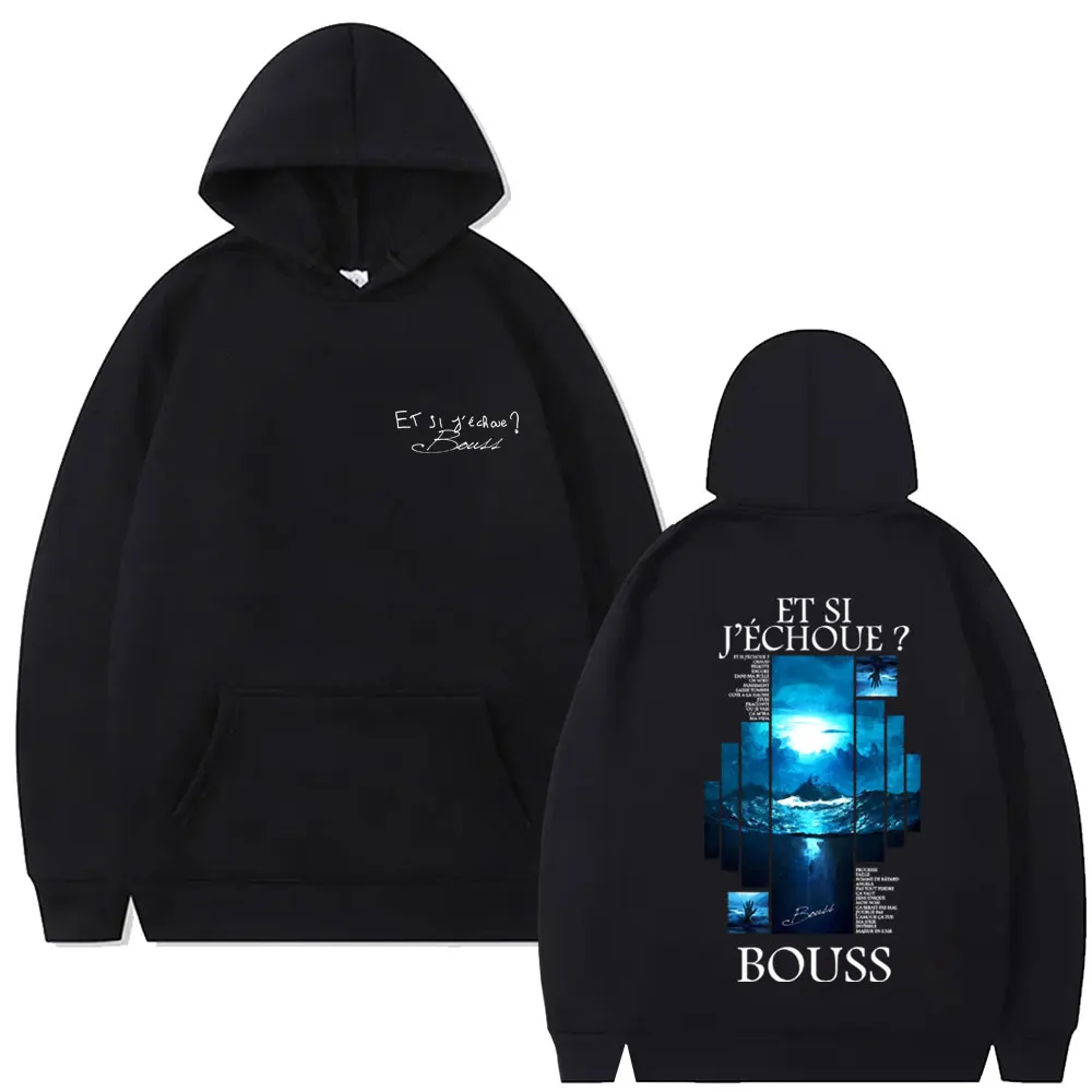 

Rapper BoussEt Si J'echoue Album Hoodie Men Women Hip Hop Fashion Pop Music Streetwear Male Casual Fleece Cotton Vintage Hoodies