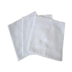 Serviette absorbante carrée à rayures patchwork pour hommes et enfants, mouchoir en coton blanc, 12 pièces