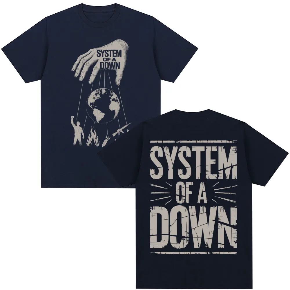 Metal Rock Band System of A Down Chop Suey T Shirts Hip Hop Vintage Gothic Music T-shirt Men Women Cotton Oversized T Shirt Male