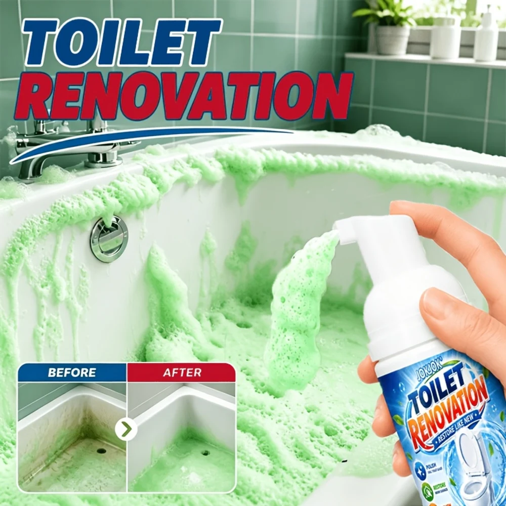 Green Foam Toilet Renovation Cleaner Spray, Upgraded Deep Cleaning Formula, Quickly Break Down Urinary Scale And Stubborn Dirt, view 5