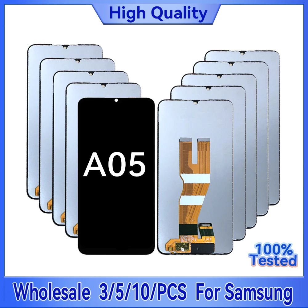 

Оптовая продажа, 3/5/10 шт./лот для Samsung A05, ЖК-дисплей с сенсорной сборкой A055 A055M A055F A055F/DS