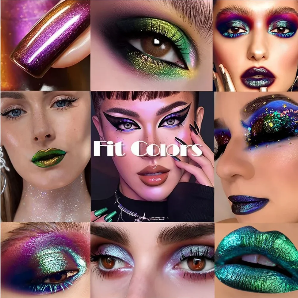 3pcs Chameleon Liquid Shimmer Eye shadow Set Matte Lip Gloss Long-Lasting Highly Pigmented Shiny Metallic Glossy Eye shadow