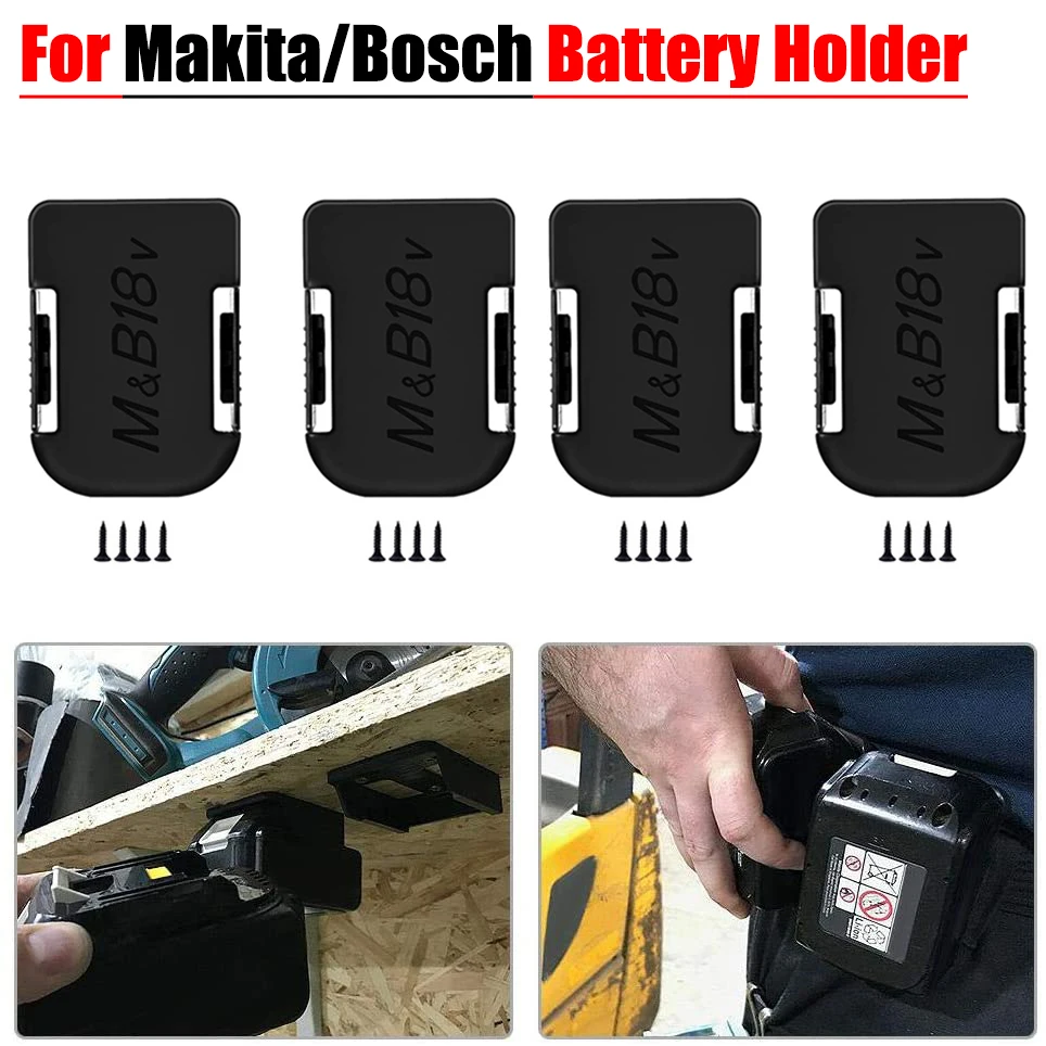 4 шт., подставка для хранения аккумуляторов Makita/Bosch 18 в