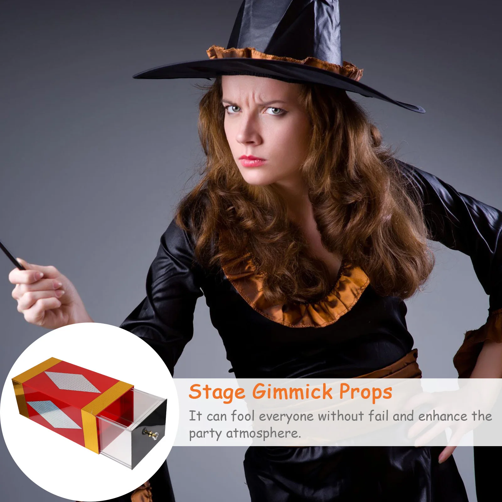 

1Pcs Trick Prop Premium Empty Pull-Out Box Stage Performance Gimmick Party Close-Up Prank Surprise Vanishing Storage