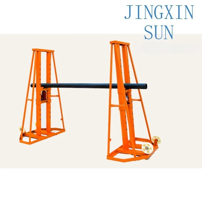 Cable pay-off frame 5/8/10 tons large porous lifting hydraulic portal pay-off frame triangular spiral cable bracket