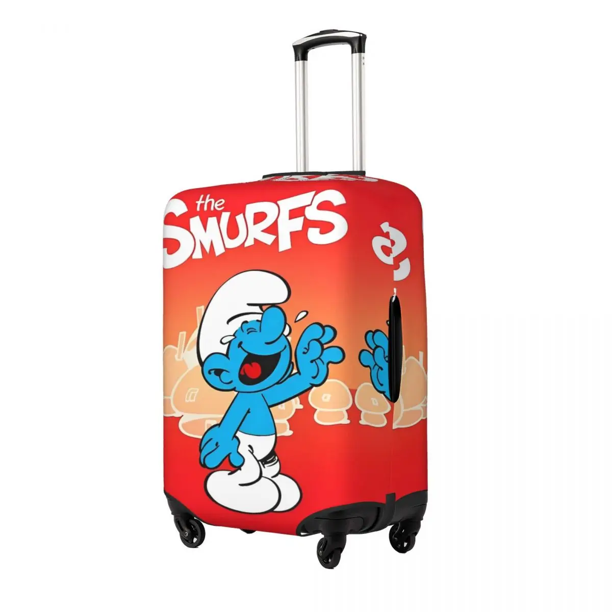 Cartoon Smurfs Suitcase Cover Holiday Cruise Trip Elastic Luggage Accesories Protection