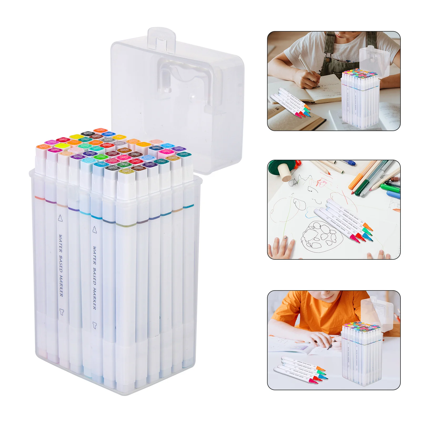 

48Pcs Artist Markers Set Dual Tip Color Pens for Sketching Drawing Supplies for Adults Multi Function Art Creation