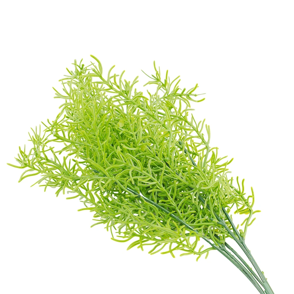 Artificial Green Sprengeri For Fern for Home Outdoor Garden Patio Indoor Living Room Bedroom Office Courtyard Summer Decoration