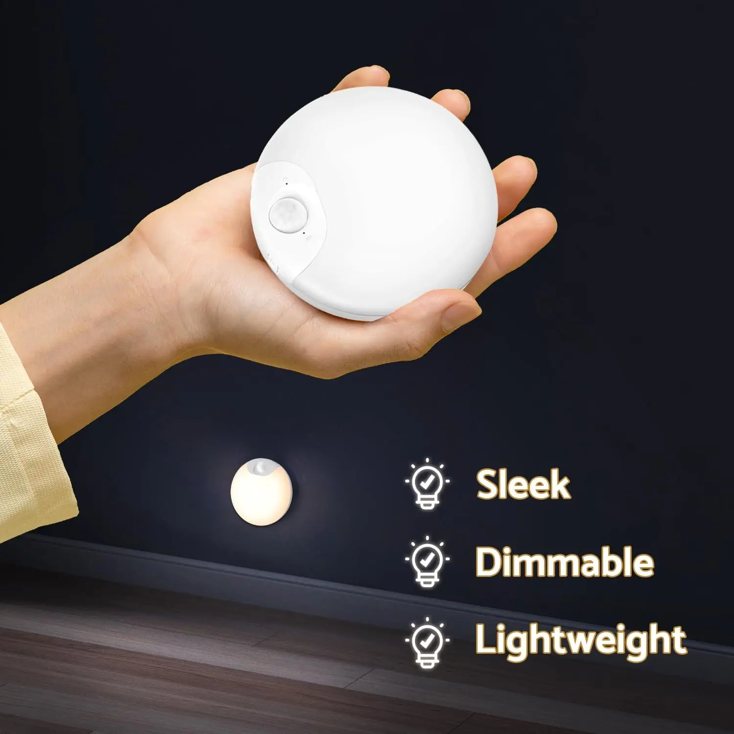 USB LED Night Lights with Switch Rechargeable Motion Sensor Light Inductor Lamp Kitchen Wardrobe Stairs Hallway Closet Bedroom
