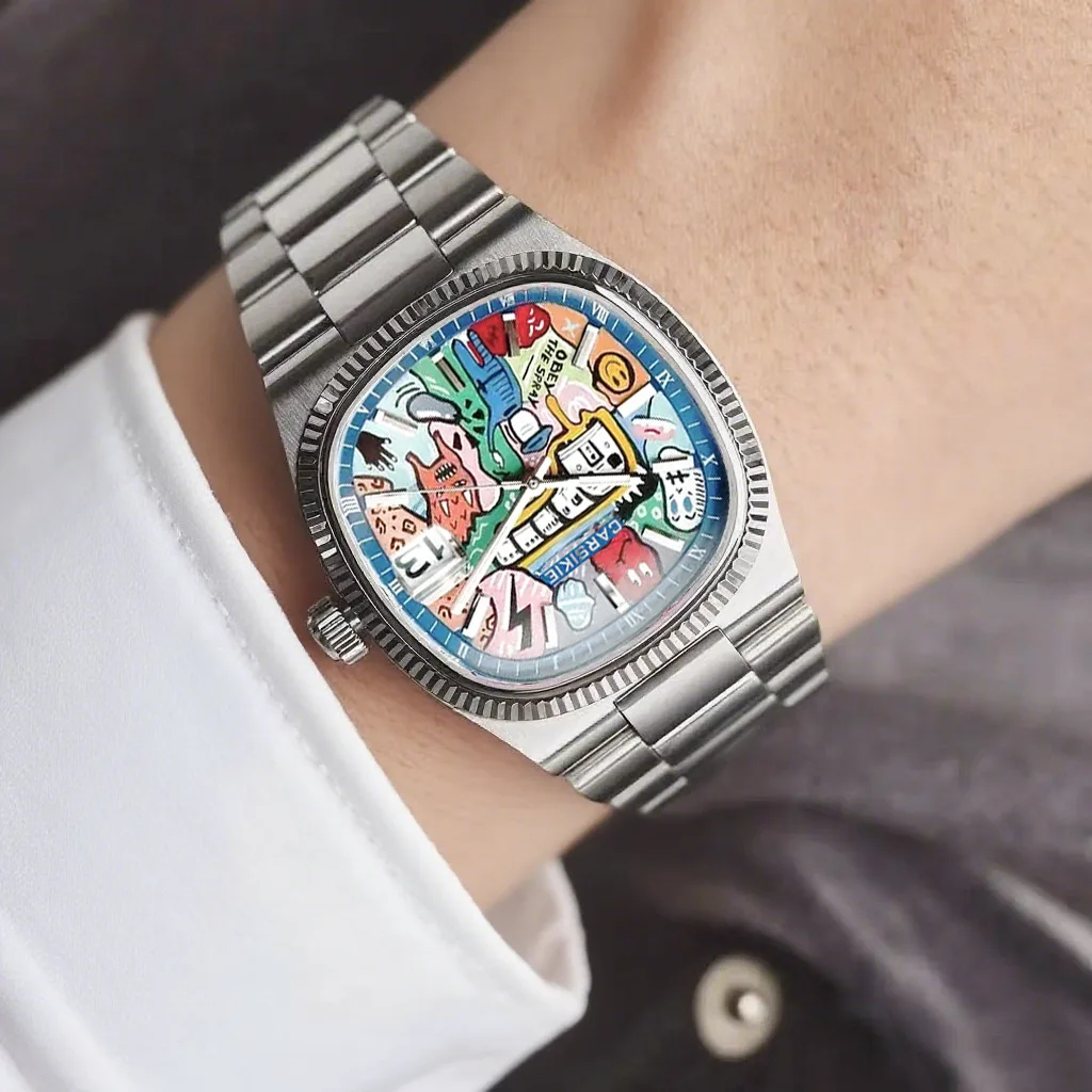 Business Animation Quartz Men Watches Casual Hot Cartoon Creative Dial AAA High Quality Steel Sport Men Watch Male Clock Relogio