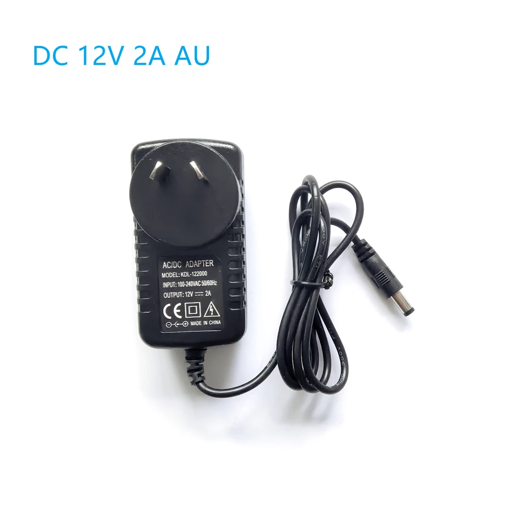 AC 110-240V DC 12V 2A Universal Power Adapter Supply Charger Adaptor EU/US/AU/UK for AHD/IP/WIFI Camera LED light strips