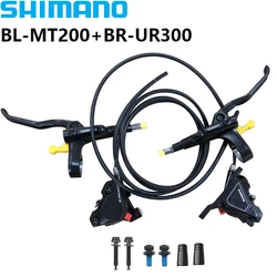 SHIMANO Flat Mount Brake Bike Hydraulic Disc Brake BR-UR300 Brake Lever BL-MT200 w/Cable 650-1300mm Mountain Bike Accessories