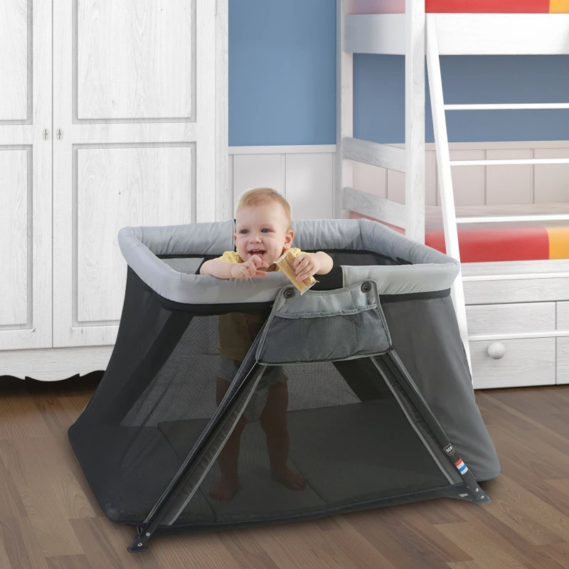 Portable gaming fence folding indoor travel cot with mosquito net soft protection