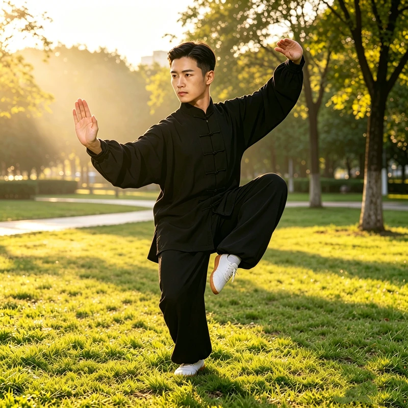 Kung Fu Uniform Traditional Chinese Clothing Long Sleeved Wushu TaiChi Men KungFu Uniform Suit Uniforms Tai Chi Exercise Clothes