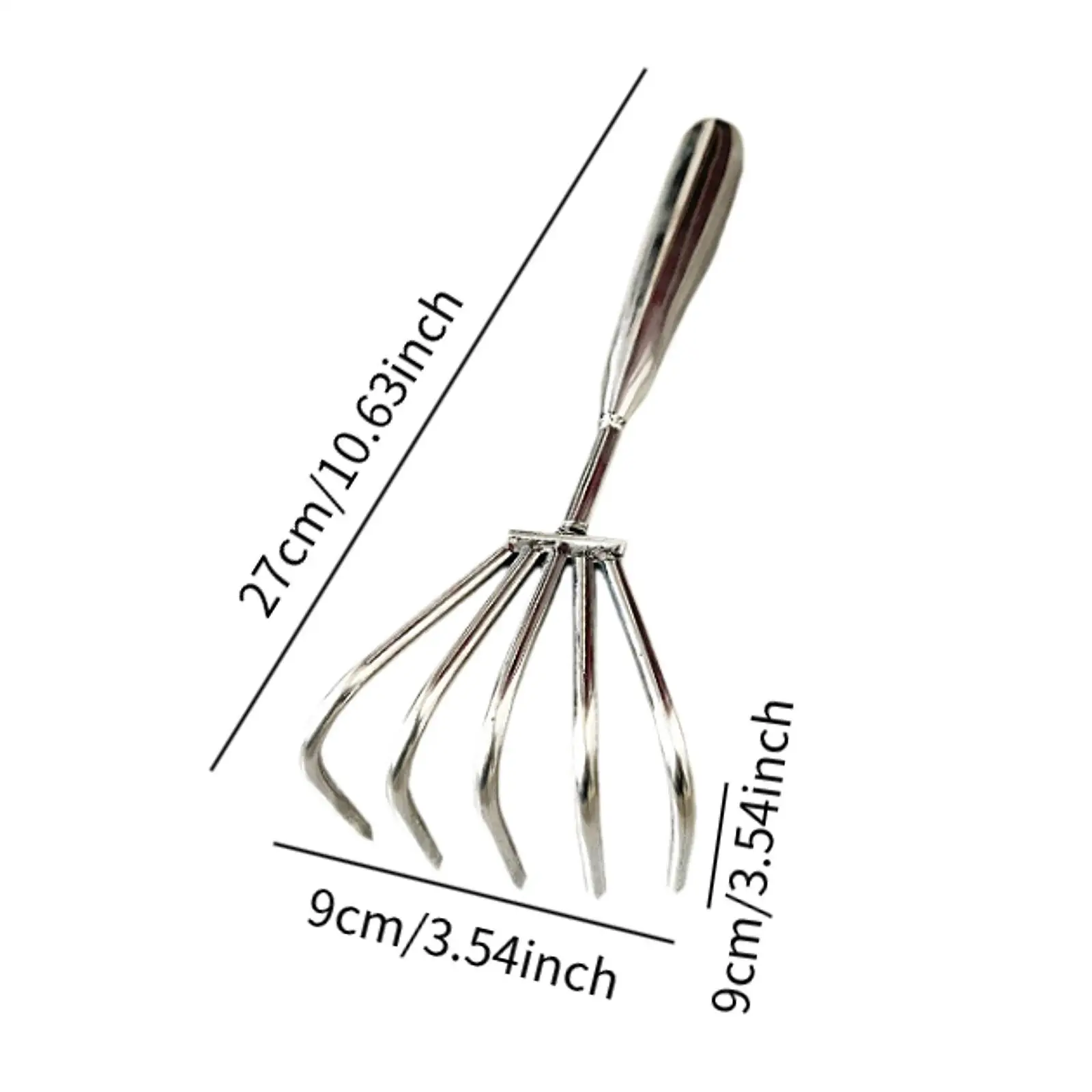 Stainless Steel Claw Rake Practical Easy to Use Lightweight Seafood Shell Digger Tool Hand Rake for Loosening Leaves Accessories