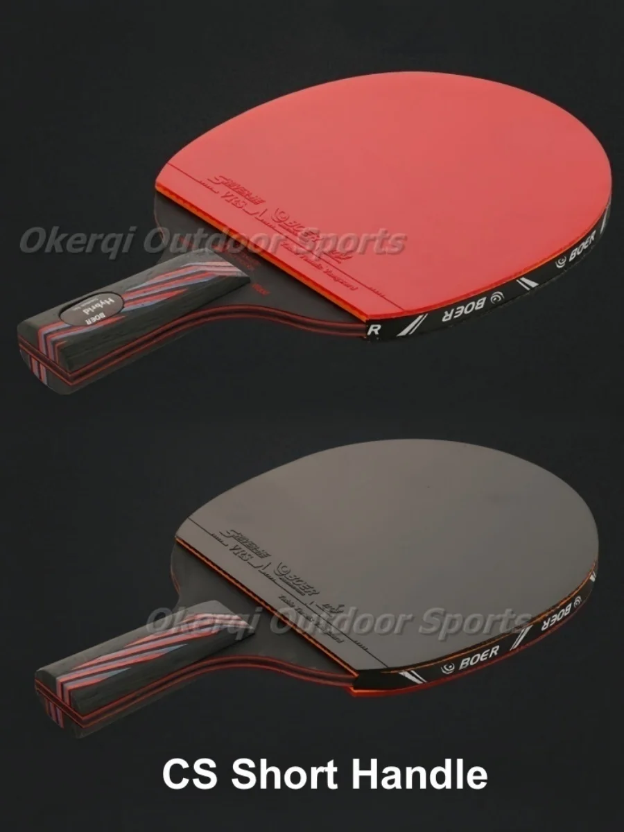1PC BOER 6 Star S6 Table Tennis Racket With SRIVER-HE Rubber FL/CS Handle Shakehand Penhold Ping Pong Racket Bat With Case Bag