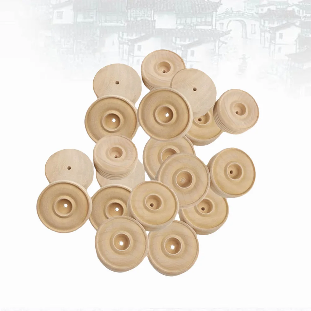 

25Pcs Premium Wooden Small Wheels for DIY Crafts Natural Solid Wood Material Resistant to Deformation Ideal for Handmade