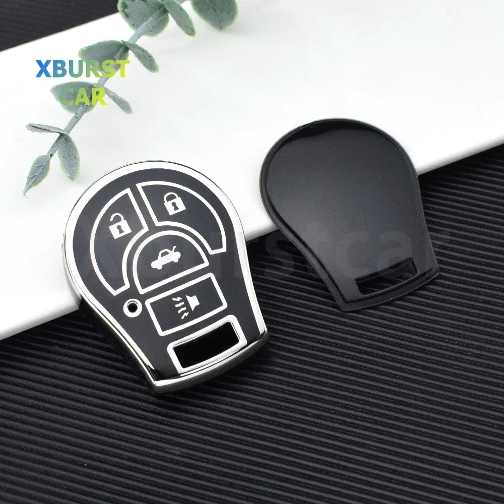 4 Buttons TPU Car Key Case Cover for NISSAN Juke March Qashqai Sunny Sylphy Tiida X-Trail Shell Fob Holder Keyless Protector