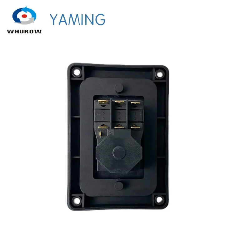 Electromagnetic Switch 400V 7 Pins Starter On Off 15A With Protection Cover Waterproof Momentary Reset Push Button YCZ4-B