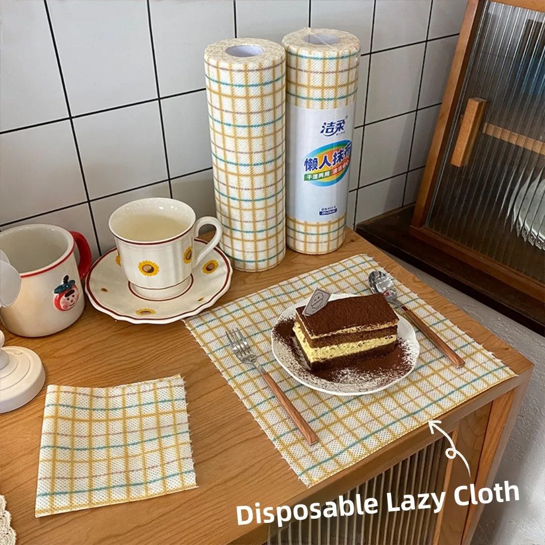 

Thiened Disposable Kitchen Cleaning Cloth Lazy Person's Double-Sided Wet And Dry Use Diwaing Cloth Non-Woven Fabric