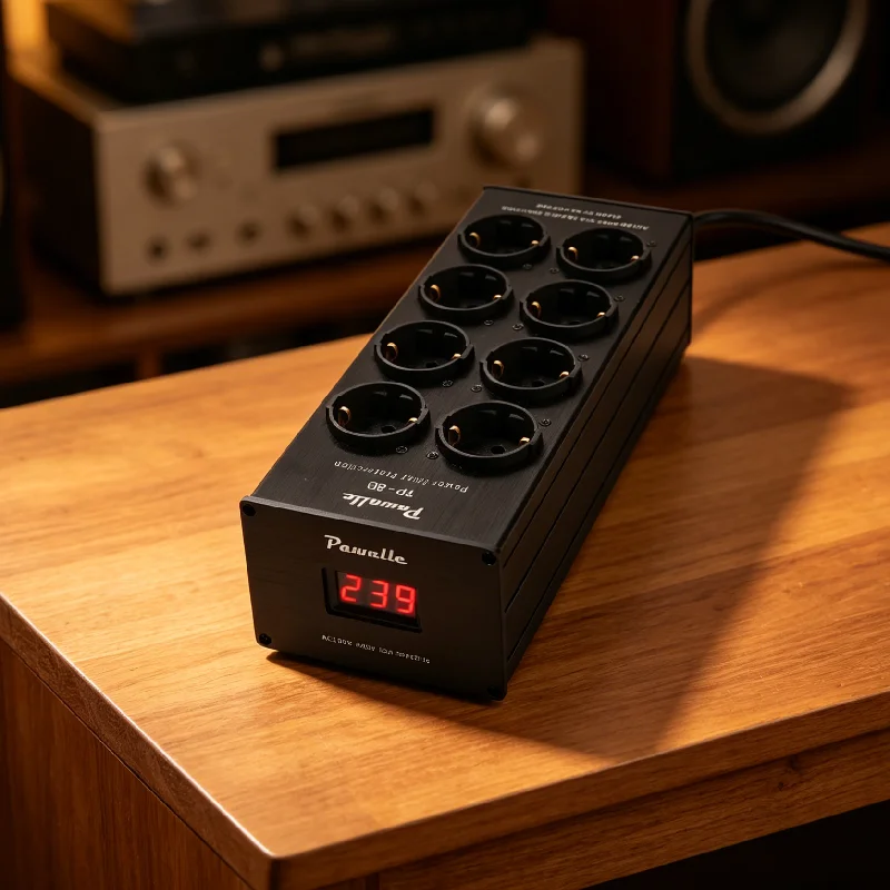 Pawalle tp80 power filter socket noise reduction overload protection voltage display function
