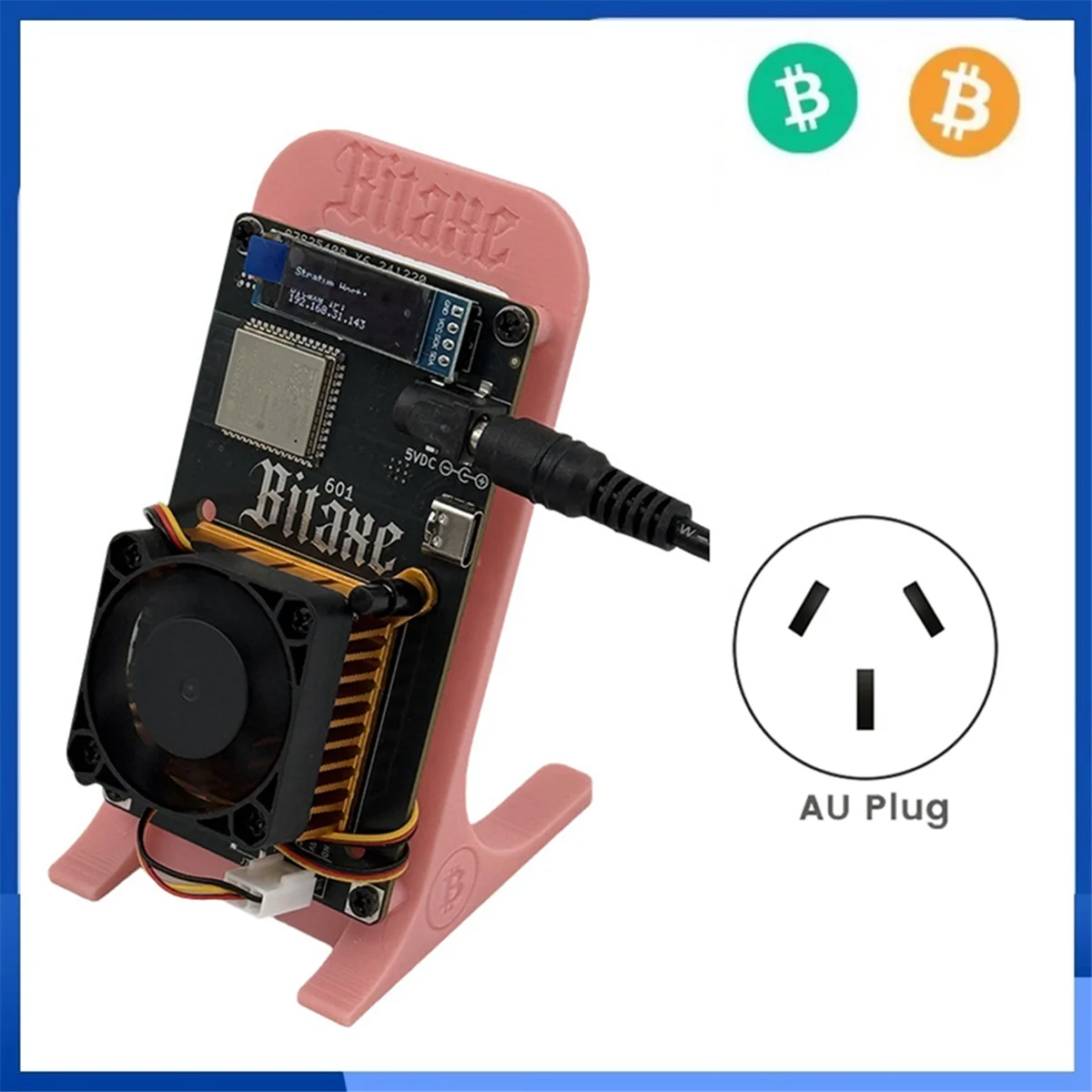 

T07CHOT-Bitaxe Gamma 601 Solo Lottery Miner 1,2TH/S BM1370 Asic Chip 18-22 Вт Bitcoin BTC Miner от Antminer S21 Pro AU PLUG