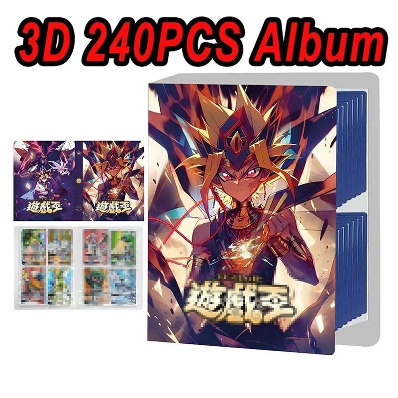 240PCS Yu Gi Oh Kaart Album Kaart Brief Map Bindmiddel Notebook Game Collection Gift Speelgoed Witte Draak Dark Archmage Muto Games