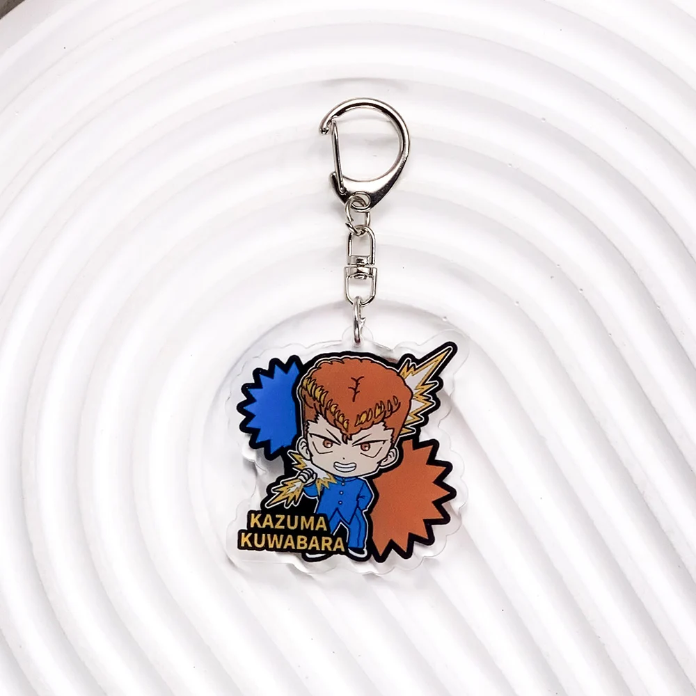 شخصيات أنيمي YuYu Hakusho العصرية سلسلة مفاتيح مصنوعة من الأكريليك اكسسوارات حقيبة سحر الإبداعية على ظهره قلادة كيرينغ هدايا للأصدقاء