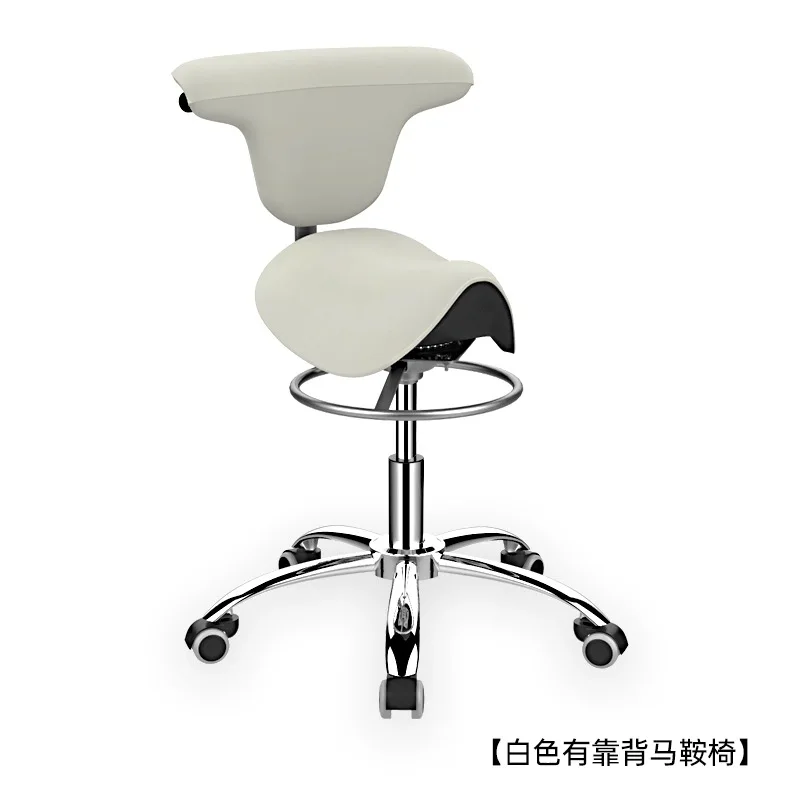 Saddle chair ergonomic chair can be lifted and rotated beauty bar chair computer chair modern luxury riding chair.