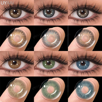 UYAAI 1 Pair Color Contact Lenses for Eyes Cosmetics Blue Contact Lenses Brown High Quality Natural Contact Lenses Gray Lenses