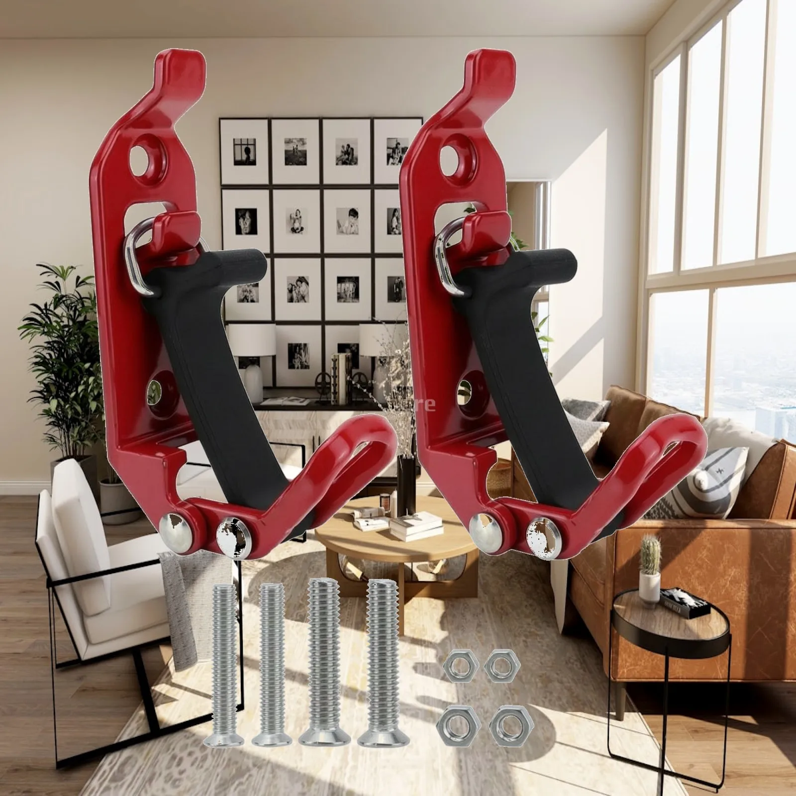 Vehicle Bag Hook Zinc Alloy Luggage Clamp with Screws and Nuts for Roof Rack Trailer Wall Mount