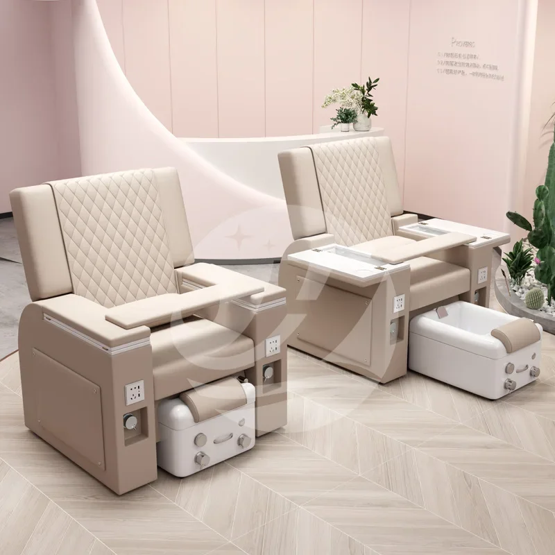 Pedicure Chair,Salon Furniture Nail Foot Massage Spa Multi-functional Electric Massage Footstool Chair