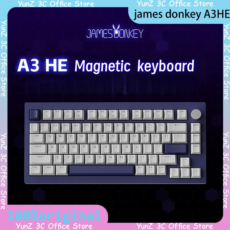 

James Donkey A3HE Wireless Bluetooth Keyboard Magnetic Axis Switch Aluminum Tuotuo 75% Matching Gaming Esports Keyboard Computer