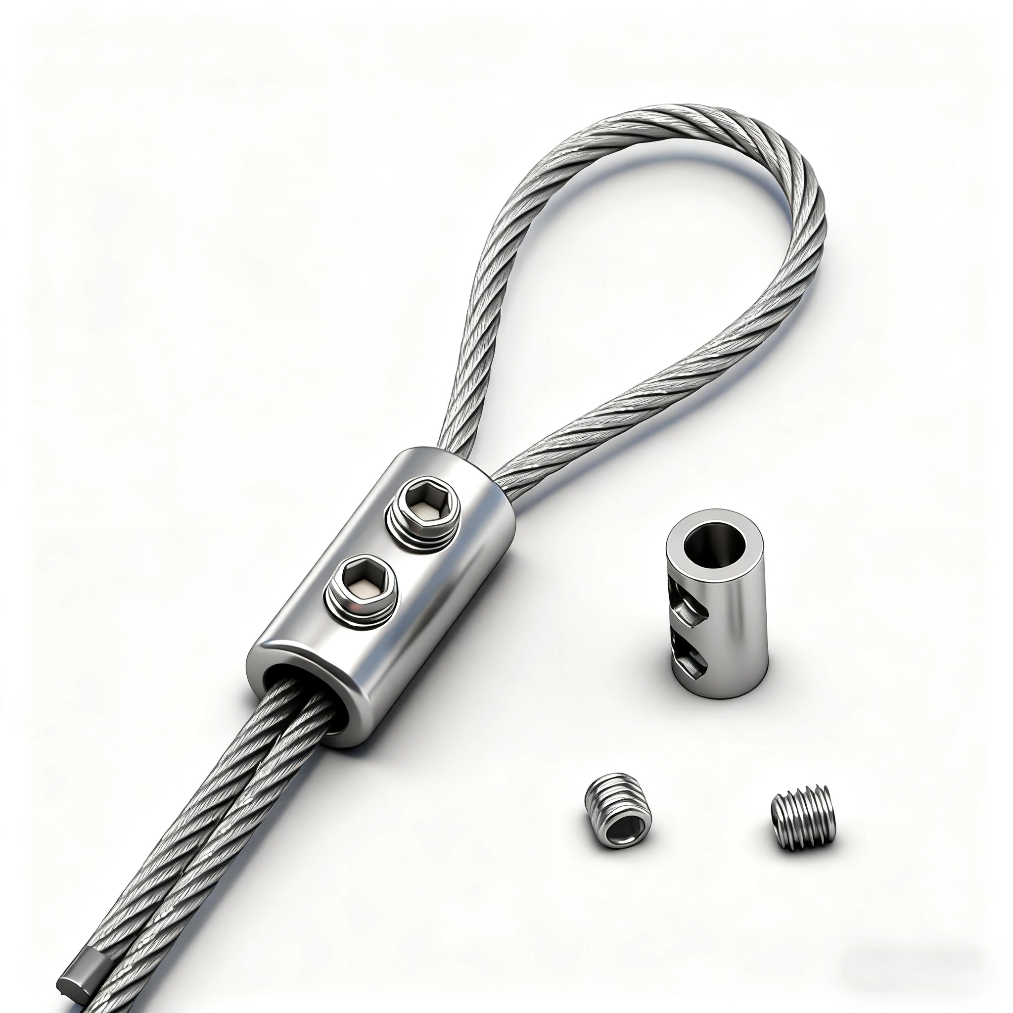 Braçadeira de cabo de fio de aço inoxidável de 1-4mm, braçadeira de metal ajustável, braçadeira de tubo pode ser usada para pendurar fotos domésticas