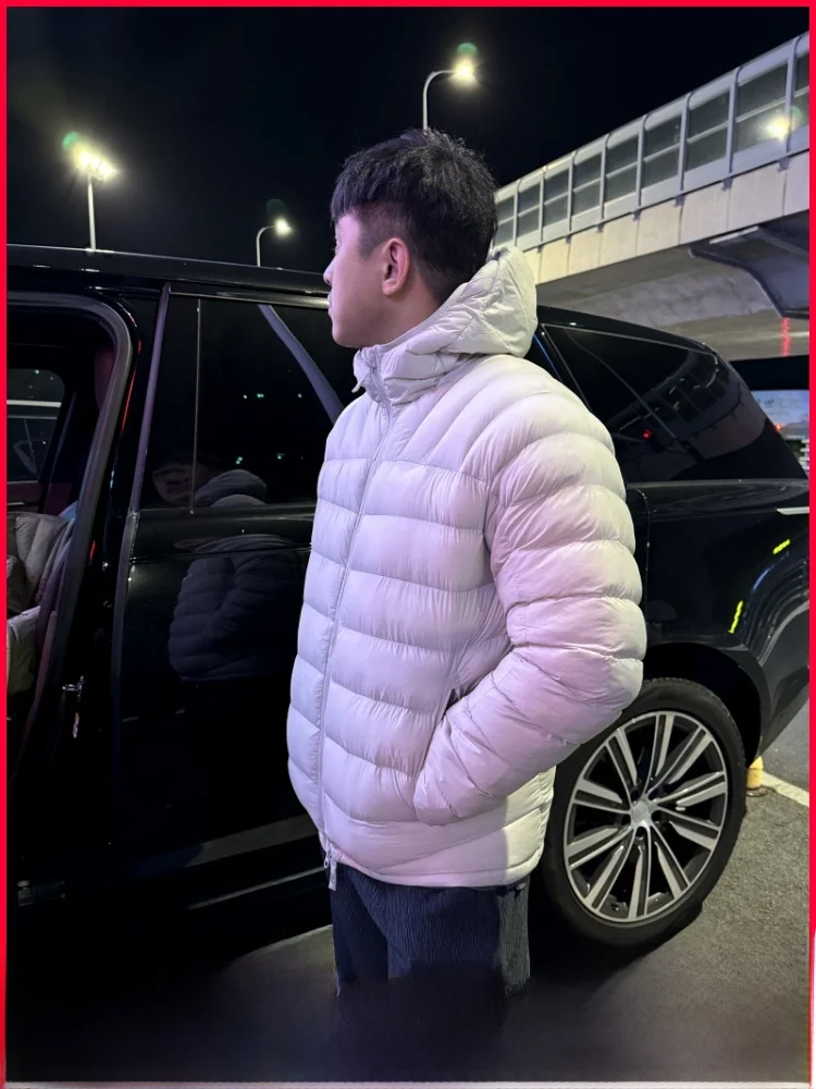 

High-End Lightweight Thermal Cotton Jaet for Men 20 Pieces Stand Fit Faion Urban Sle Zipper Decoration Nylon