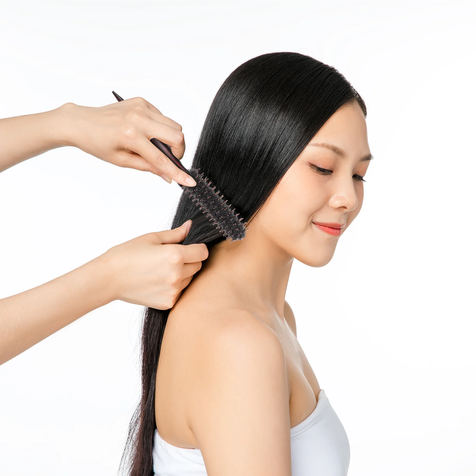 

Bristles Hairbrush Pointed Tail Bristles Comb Wooden Handle Hair Styling Round Hair Hairdressing Tool Detangling