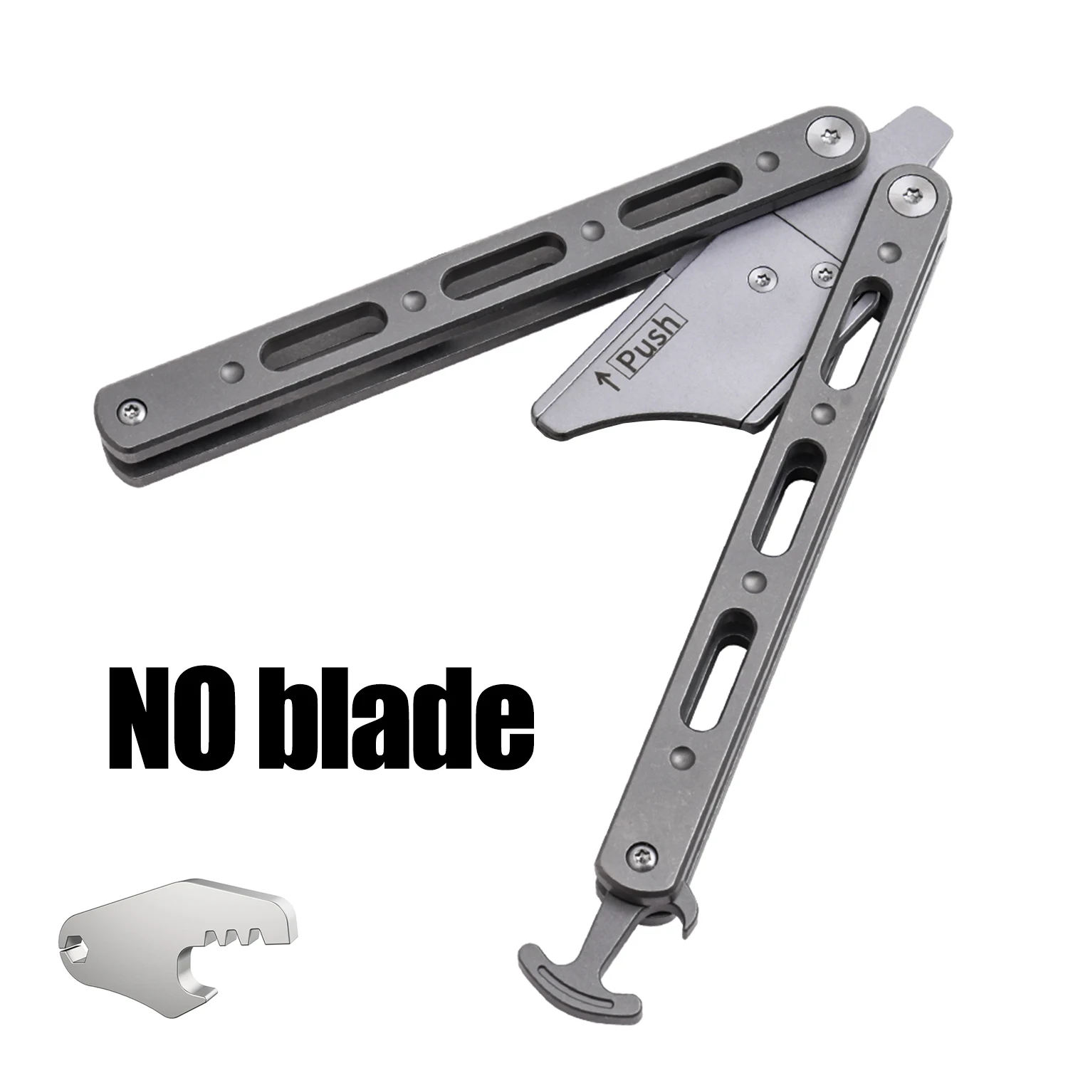 Multifunctional Titanium Folding Tool，Shipping without blades.with accessories