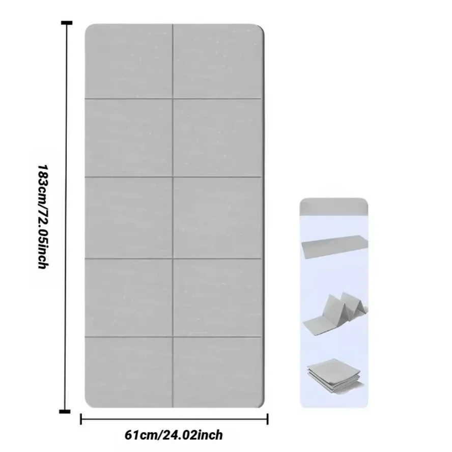 سجادة يوجا قابلة للطي صديقة للبيئة من مادة Tpe قابلة للطي للسفر واللياقة البدنية ومضادة للانزلاق للبيلاتيس والتدريبات الأرضية