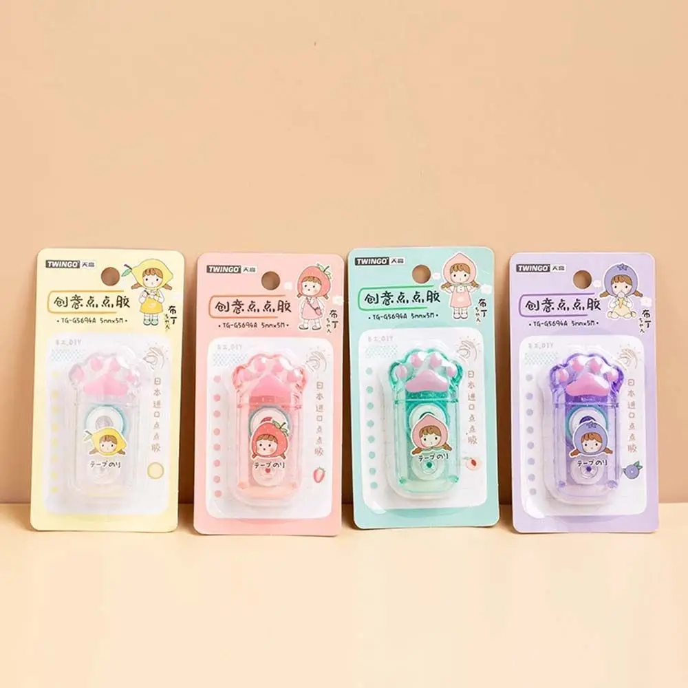 Double-sided Tape DIY Craft Runner Roller Tape Roller Tape Adhesive Paper Tape Cat Claw Pointing Glue Stick Double Sided