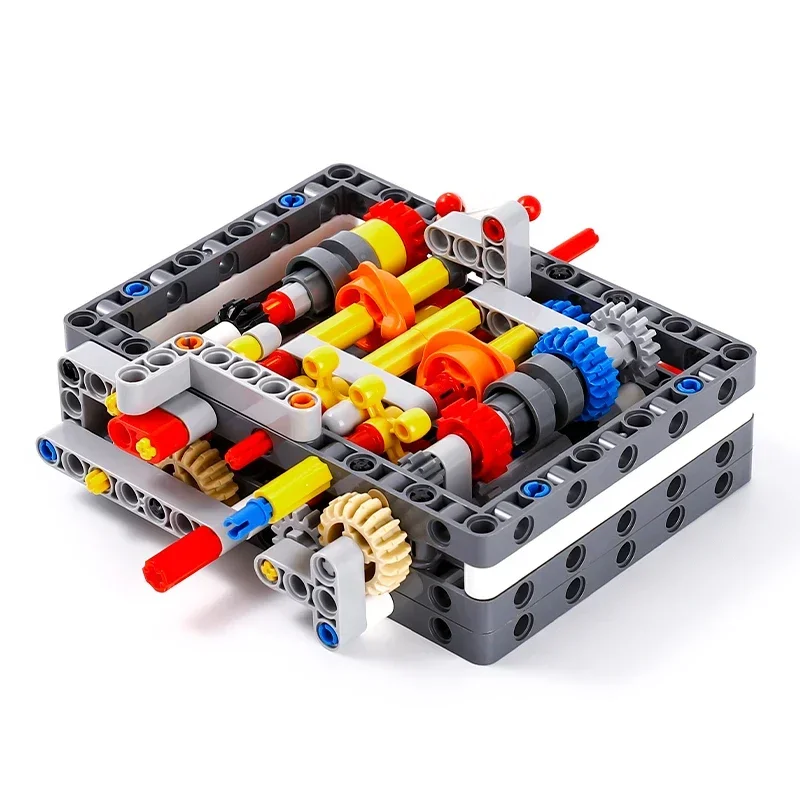 Bloques de construcción con tecnología de transmisión secuencial ultracompacta 8 + N + R, conjunto de engranajes, caja de cambios de transmisión, ladrillos MOC, Juguetes DIY