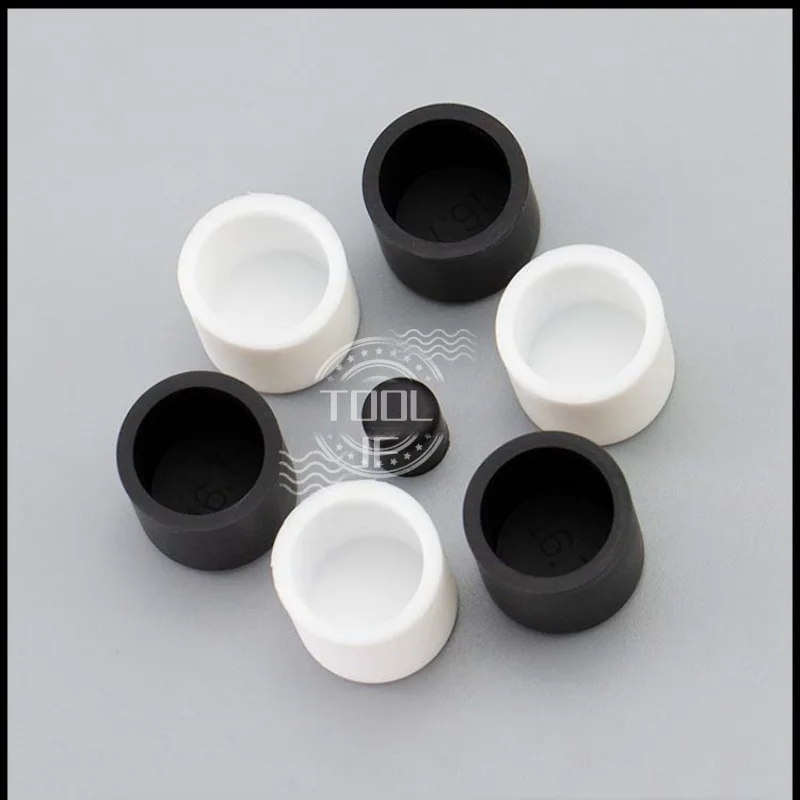 4Pcs White PVC Soft Rubber Pipe Sleeve Tube Cap Non-slip Protective Covers Flat-End Resistant Round Protective Tube Sleeve