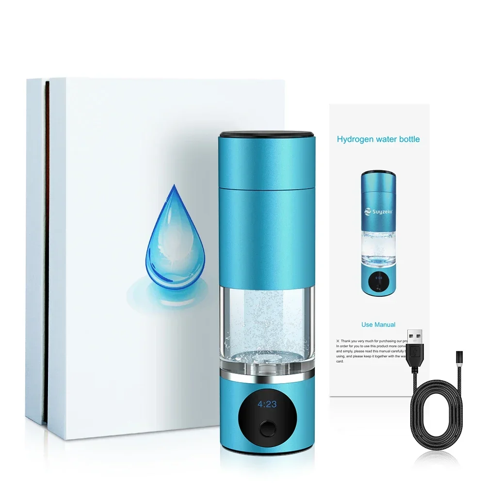 Suyzeko High Content 5000ppb Hydrogen Infused Water Generator SPE PEM Water Electrolyzer H2 Rich Water Maker Bottle