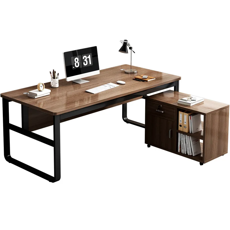 

Computer Desk Double Home Bedroom Modern Simple Office Table and Chair Combination Simple Staff Desk