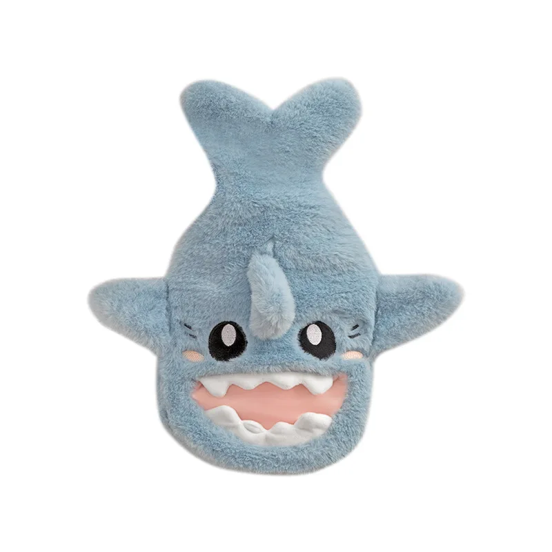 New Plush Shark Hand Po Warm Water Bottle Hot Water Bottles Portable Hand Warmer Girls Pocket Hand Feet Hot Water Bags