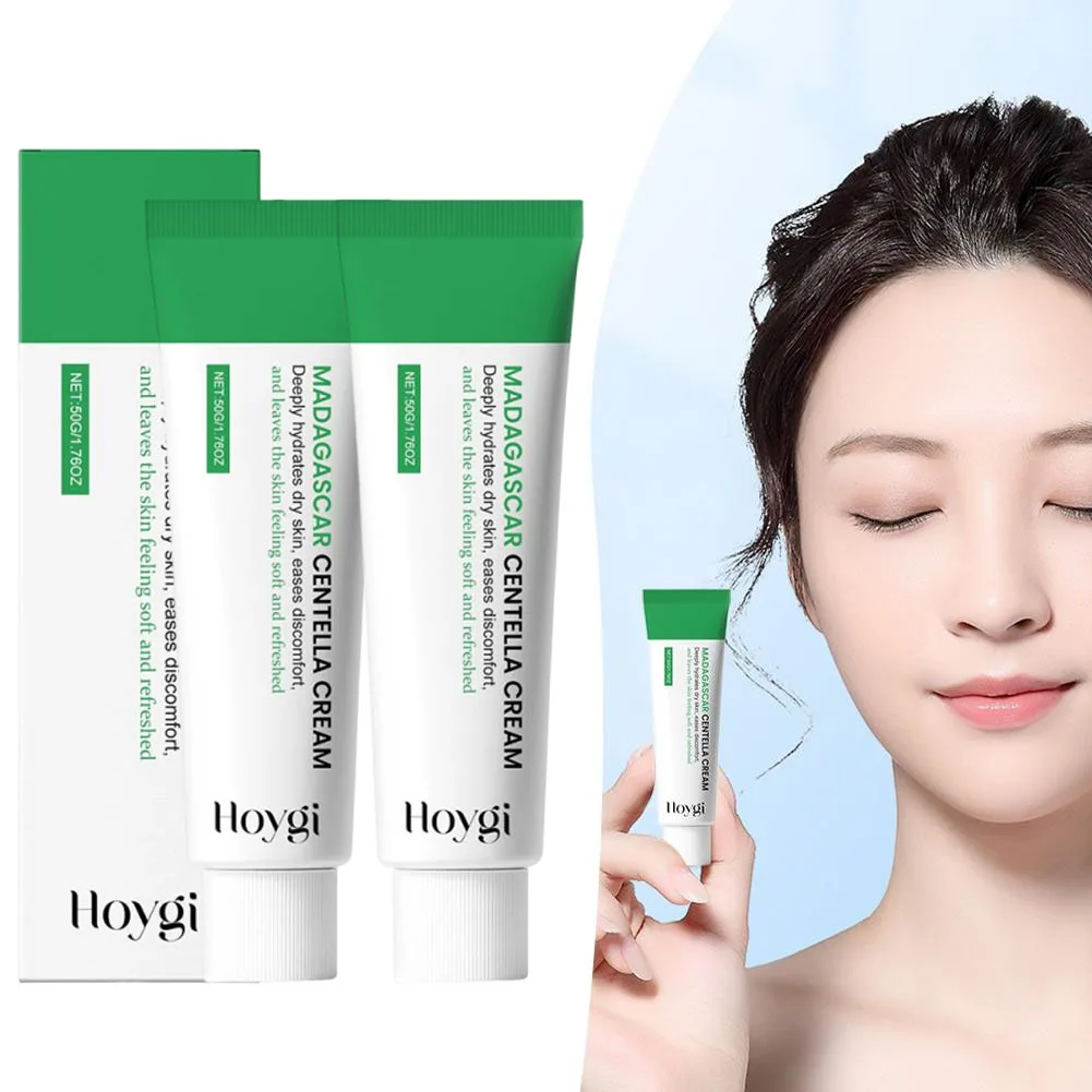 Centella Asiatica Soothing Moisturizing Cream Fast Absorbing Non Greasy Face Moisturizer for Redness Relief Hydration Skincare