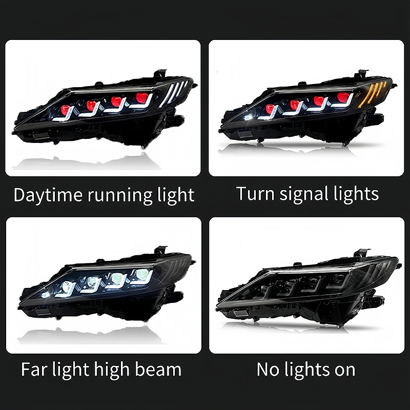 For Toyota Camry No. 8 RGB Headlights 2018-2024 Camry Light Emitting Diode Headlights Auto Parts Auto Styling
