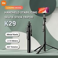 Xiaomi 2.15m Untra Long Selfie Stick Tripod K29 360-Degree All-in-one Retractable Aluminum Phone Holder for Vlog/Selfie/Video