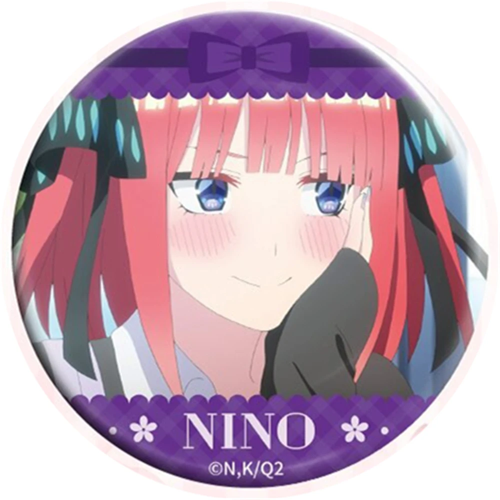 58mm Anime La Quintessenza Quintuplets 5toubun no hanayome COSTUME Cosplay Distintivo Pin SPTE Spilla in banda stagnata ﻿   Prop Natale Gilf