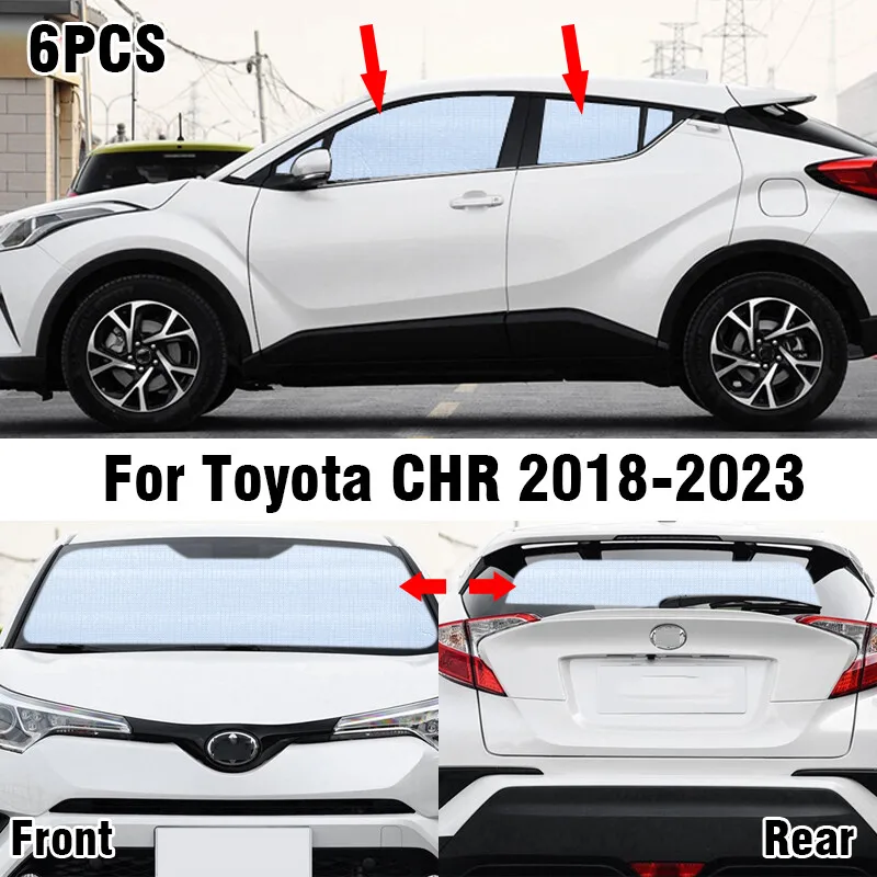 

6X переднее боковое заднее окно лобовое стекло солнцезащитный козырек для Toyota CHR C-HR 18-23